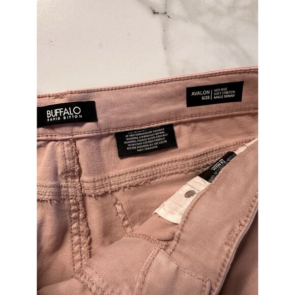 Buffalo David Bitton Jeans 6/28 Pink Avalon Ankle Skinny Leg Soft Stretch NWOT - Picture 3 of 5